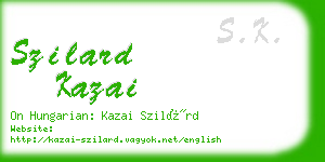szilard kazai business card